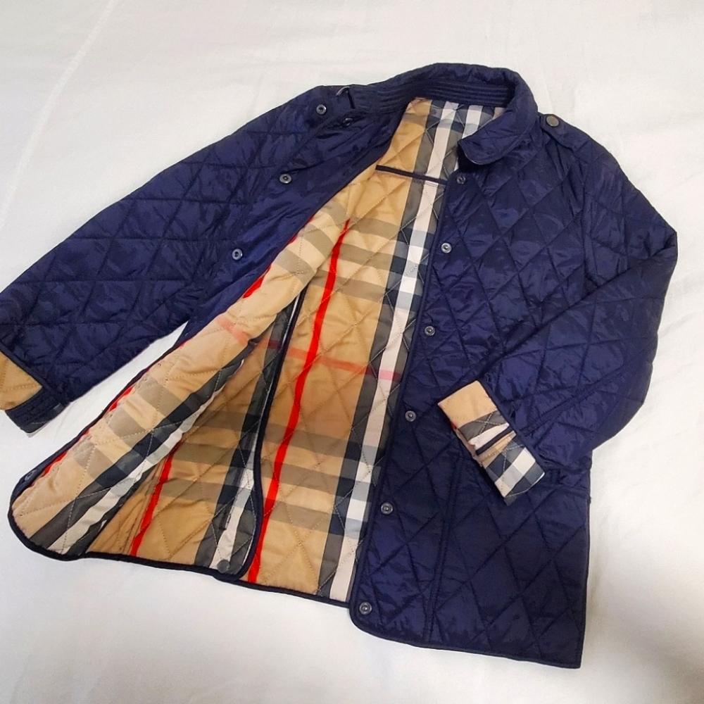 Burberry Navy Quilted Kids Jacket